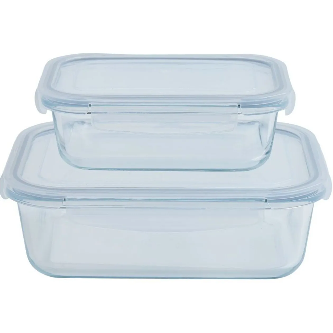 2 boîtes de conservation en verre 640 ml et 1500 ml