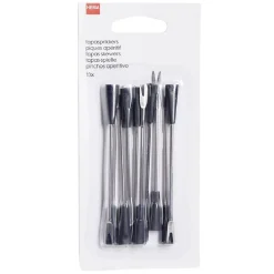 10 piques à apéritifs en inox et plastique