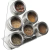 6 pots à épices avec support aimanté