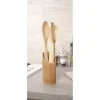 3 ustensiles de cuisine et support bois