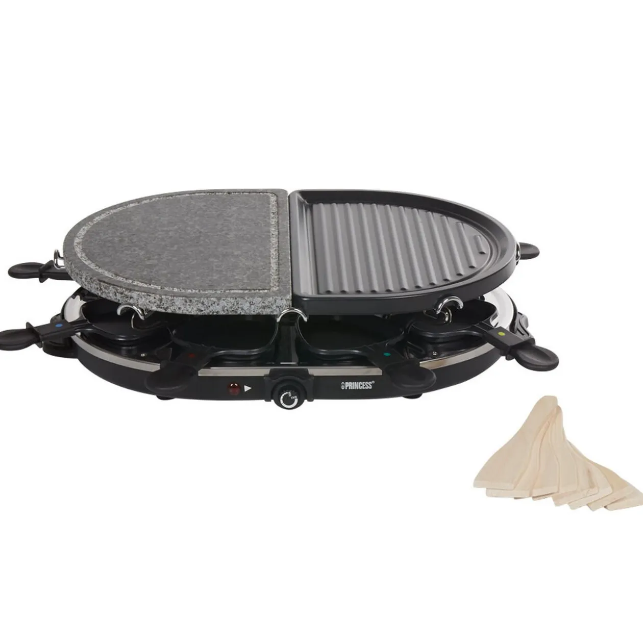 Appareil à raclette 8 personnes grill et pierre Princess