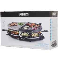 Appareil à raclette 8 personnes grill et pierre Princess