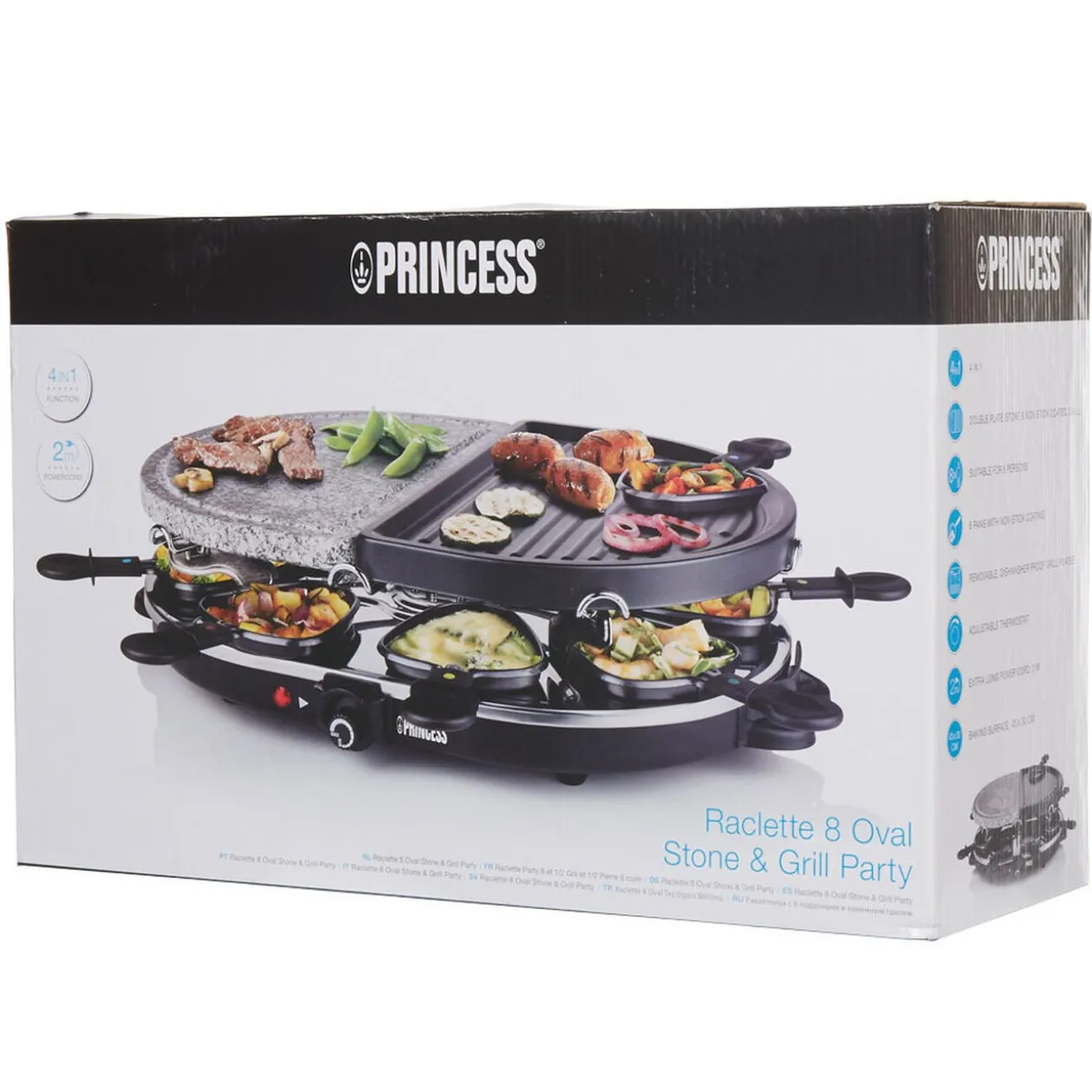 Appareil à raclette 8 personnes grill et pierre Princess