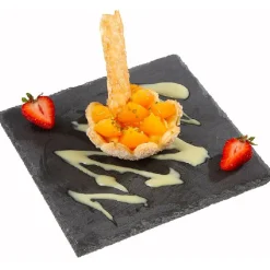 Assiette à dessert ardoise carrée