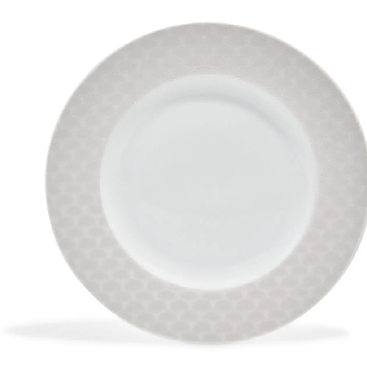 Assiette à dessert blanche bordure brillante
