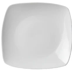 Assiette à dessert carrée blanche