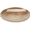 Assiette à dessert en faïence imitation bois Ø20 cm