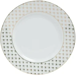 Assiette à dessert en porcelaine motif doré