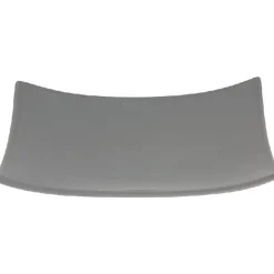 Assiette à dessert grise recourbée