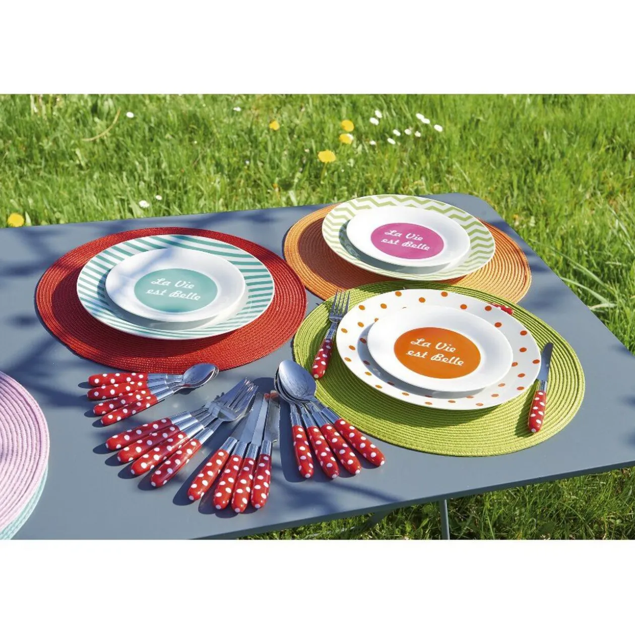 Assiette à dessert "La vie est belle"