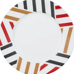 Assiette à dessert Luminarc blanc rayures contemporaines Balnea