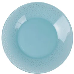 Assiette à dessert Luminarc Bulla bleu à pois bord large