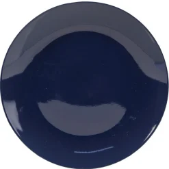 Assiette à dessert motif vague japonaise bleue et blanche