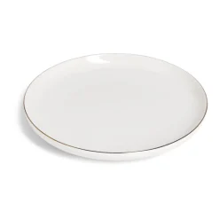 Assiette à dessert Oslo blanche bord doré Ø19cm