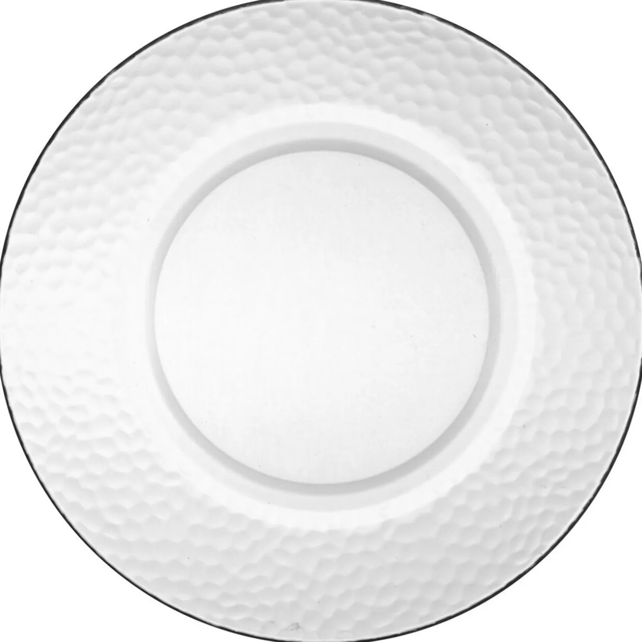 Assiette à dessert plastique martelé