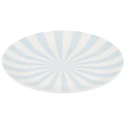Assiette à dessert porcelaine rayure bicolore Ø16cm