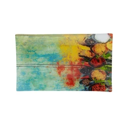 Assiette à dessert rectangulaire design épices