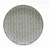 Assiette à dessert ronde blanche à motif chevron noir