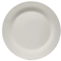 Assiette à dessert ronde céramique blanc x10