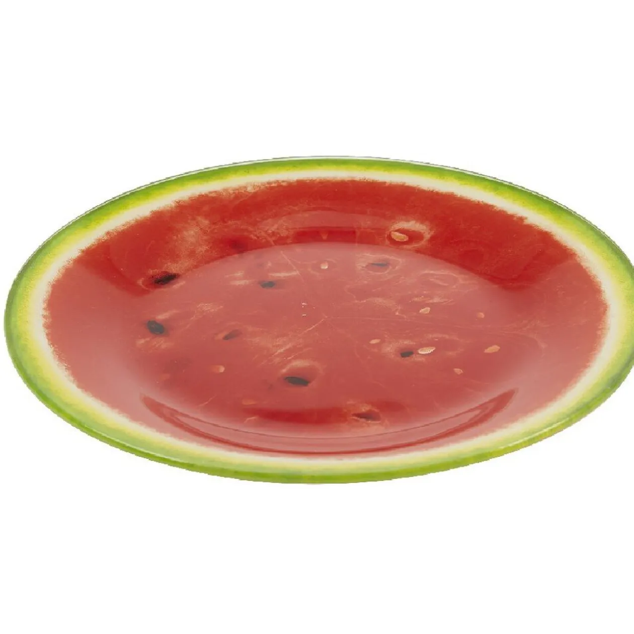 Assiette à dessert ronde imprimée pastèque