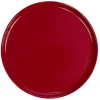 Assiette à dessert ronde Nordic porcelaine rouge