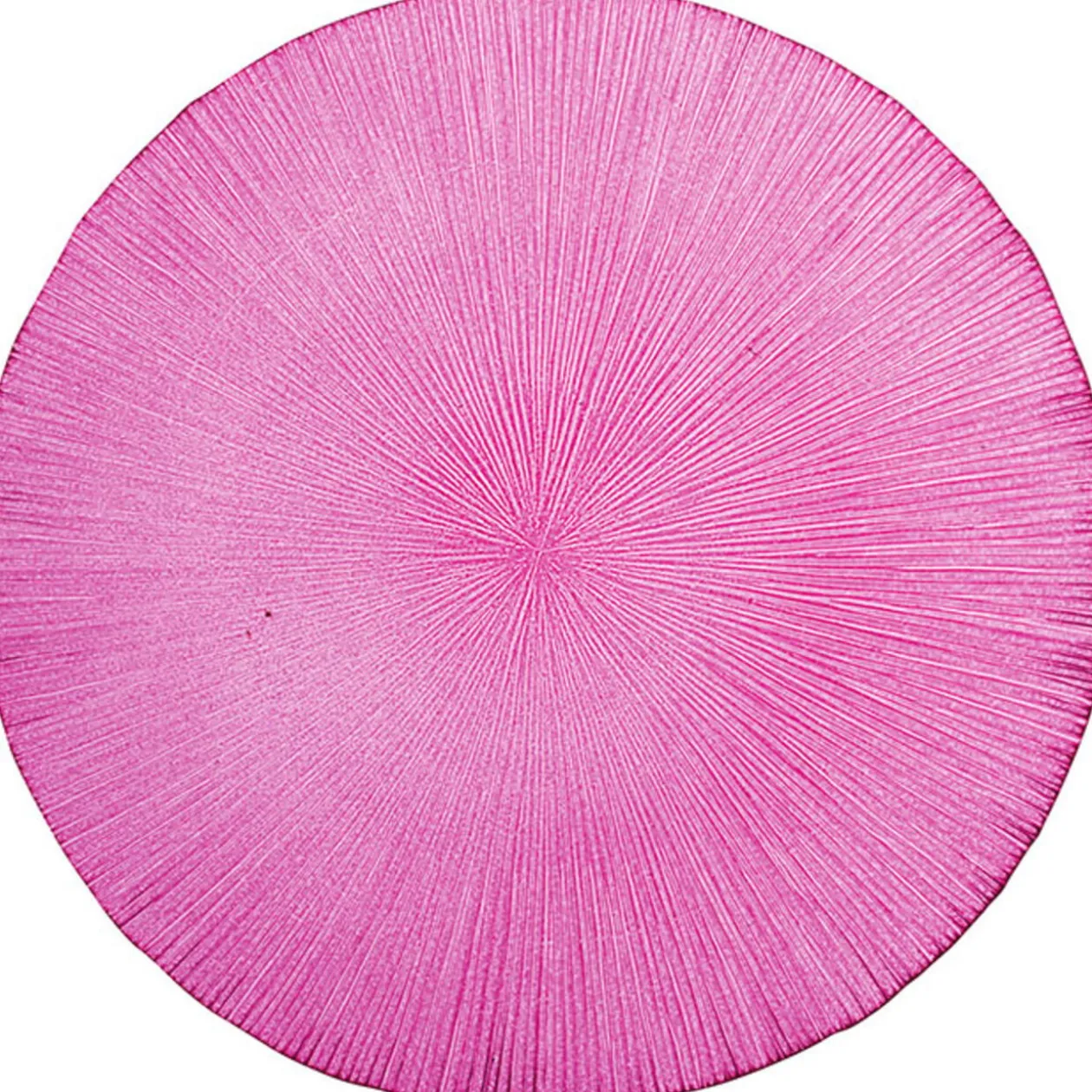 Assiette à dessert rose verre strié