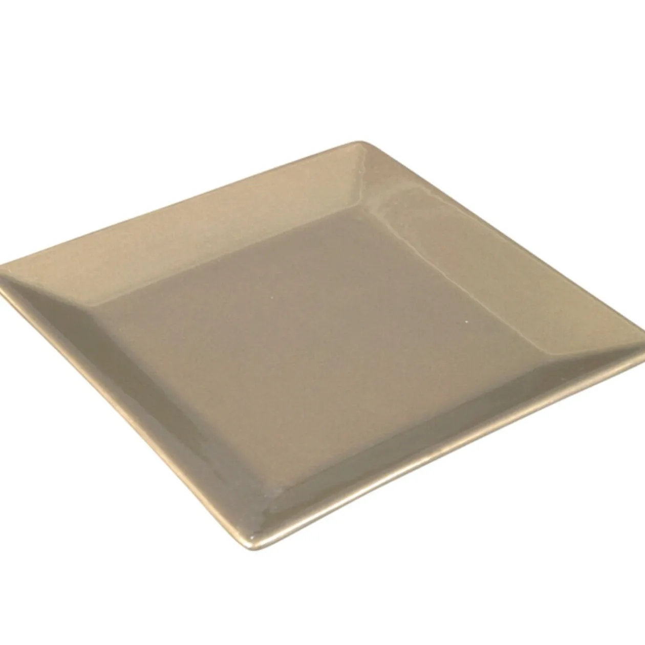 Assiette à dessert taupe