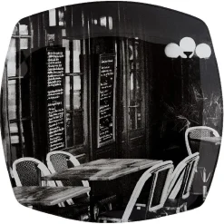 Assiette à dessert terrasse de brasserie x4