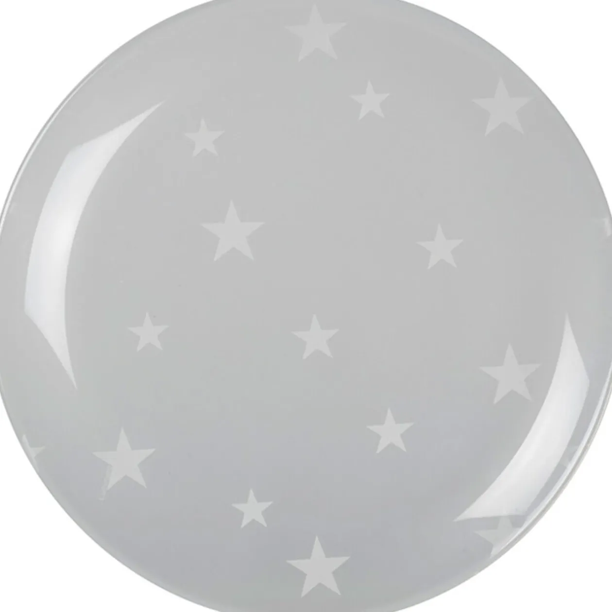 Assiette à dessert transparente design étoiles