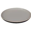Assiette à dessert Zenco bicolore gris et taupe