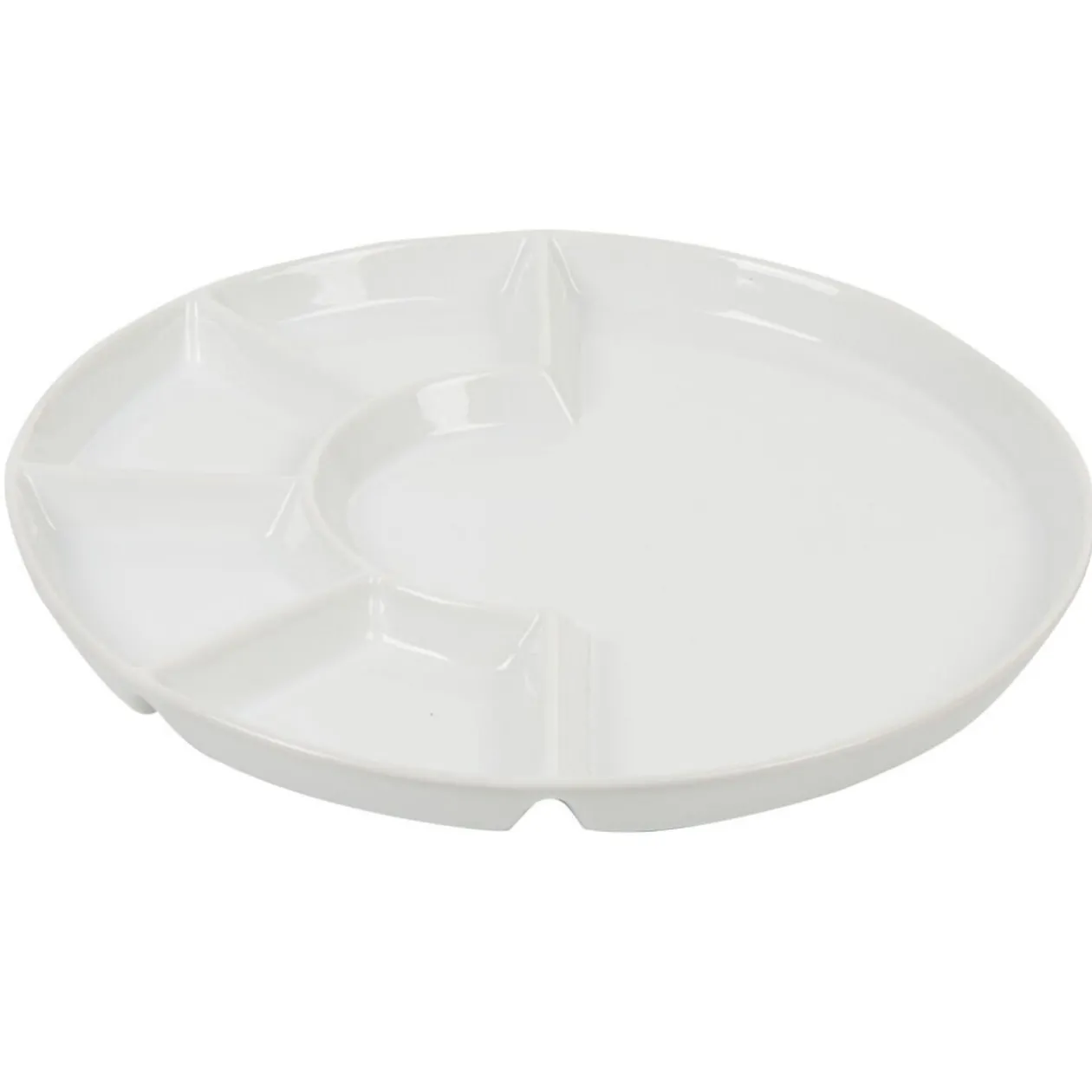 Assiette à fondue barbecue blanche