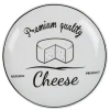 Assiette à fromage design noir et blanc