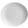 Assiette à steak blanche unie ronde