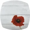 Assiette carrée plate coquelicot flower x4