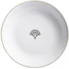 Assiette creuse blanche motif flocon vague japonaise