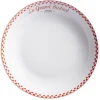 Assiette creuse Le grand bistrot contour damier rouge blanc