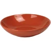Assiette creuse ronde corail unie
