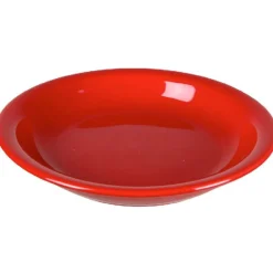 Assiette creuse ronde rouge