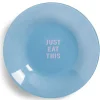 Assiette creuse verre coloré avec message Ø23cm - 3 modèles