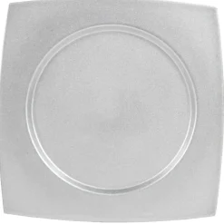 Assiette de présentation argentée