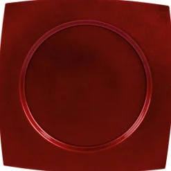 Assiette de présentation rouge