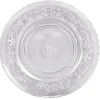 Assiette de présentation ronde transparente ciselée