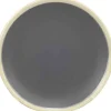 Assiette dessert grise bordure blanche