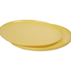 Assiette en plastique couleur unie x 4