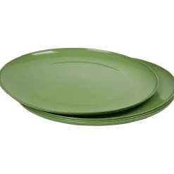 Assiette en plastique couleur unie x 4