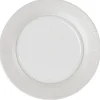 Assiette plate blanche bordure brillante