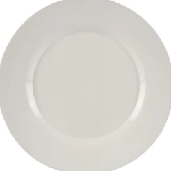 Assiette plate blanche opale