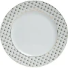 Assiette plate en porcelaine motif doré