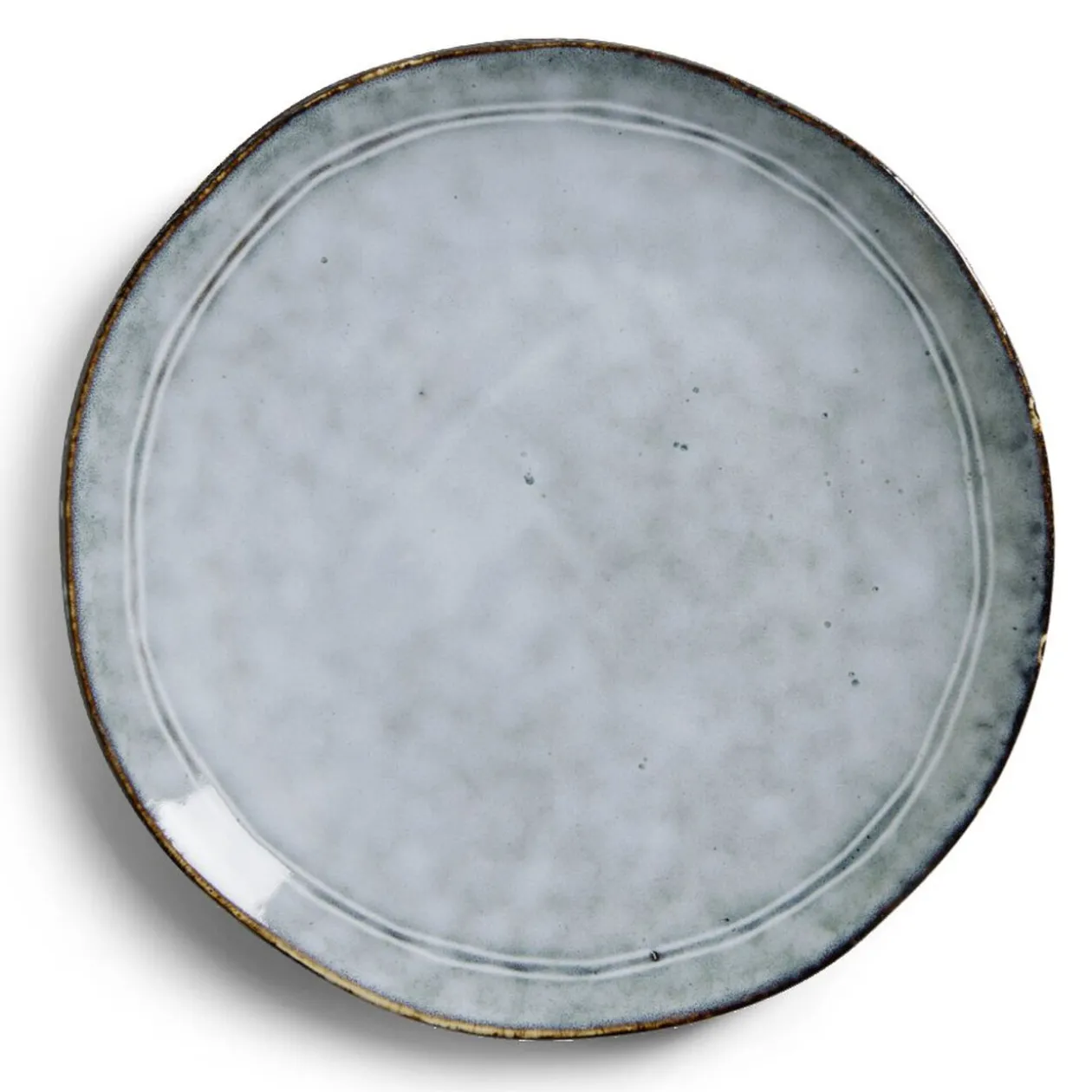 Assiette plate grès cuivré Ø26cm