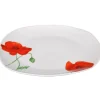 Assiette plate motif coquelicot